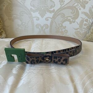 Kate Spade Leopard Print Belt with Bow sz XL